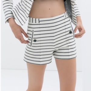 Dalia Nautical Stripe Highwaisted Navy White Short